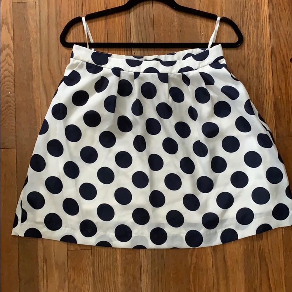 Silky polka dot skirt